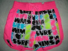 JUSTICE Girls Shorts Printed Board Beach Shorts Pink multi NWT 8
