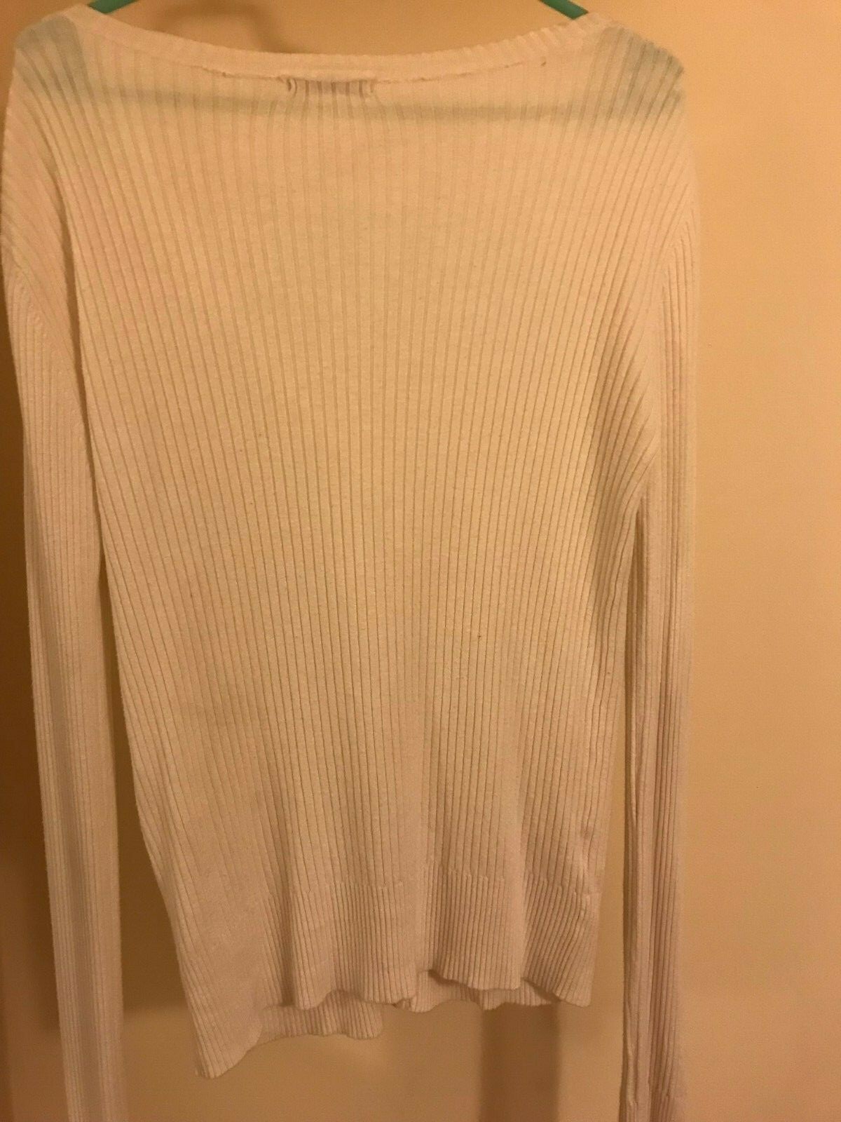 Mango Women's White Knit Cardigan Size L thumbnail 5