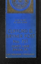 1950s American Legion Clifford D. Bryner Post No. 751 Shady Lane Enola PA MB