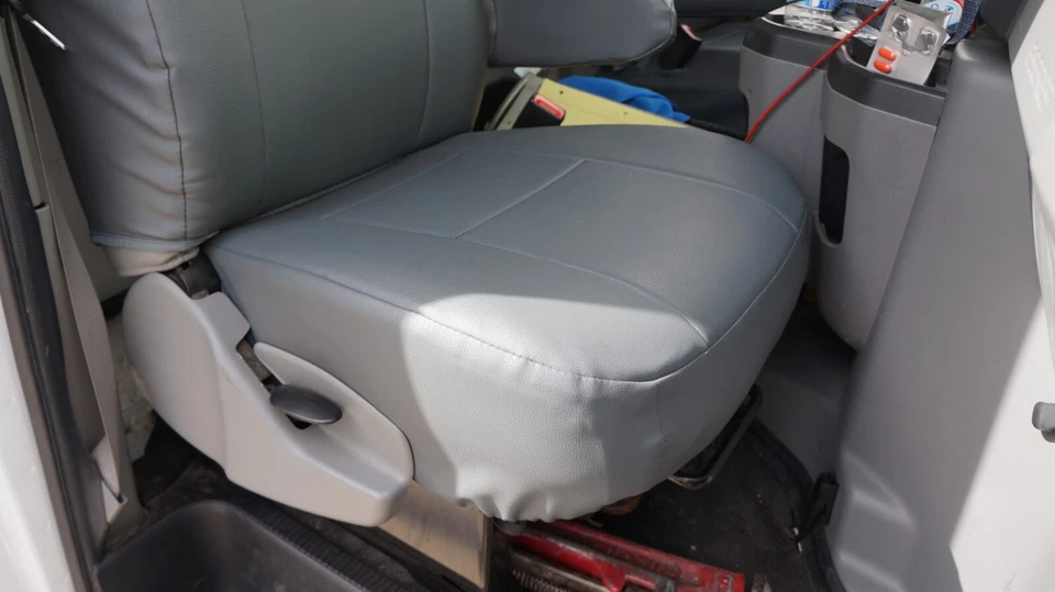 para FORD E-150 E-250 E-350 IGGEE S. CUERO A MEDIDA AJUSTE 2 FUNDAS ASIENTO DELANTERAS Foto 2 de 4