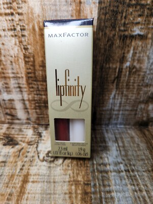Max Factor Lipstick Infinity Lipfinity Liquid Long Lasting Top Coat Red Hot NOS