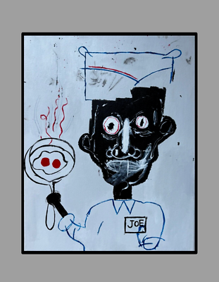 Basquiat Painting - Eyes and Eggs - Mixed Media - 1983 | eBay