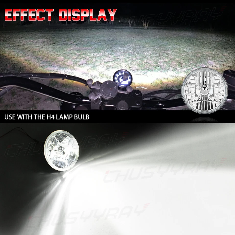 Faros LED cromados de 5,75 5-3/4" 4 piezas para Cadillac DeVille 62-74 Calais 65-74 Foto 4 de 4