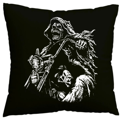 Kissenbezug Biker - Rocker - Gothic - Vintage - Skull - Ghost - C Schwarz 600088