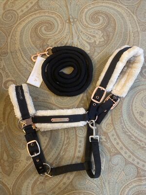 Eskadron Halter W Fleece- Black/ Rose Gold- WB/Os