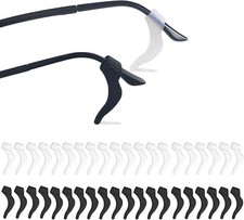 20 Pairs Anti-Slip Silicone Ear Clips for Glasses with Storage Box