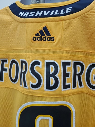 New Filip Forsberg mens 3XL (60) Nashville Predators Jersey Yellow 9 ADIDAS XXXL - Picture 4 of 7