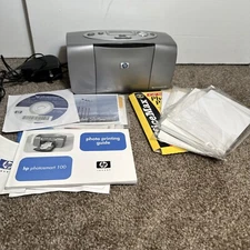 HP Photosmart 100 Digital Portable Photo Printer, Case,  Manual, Cords, Portable