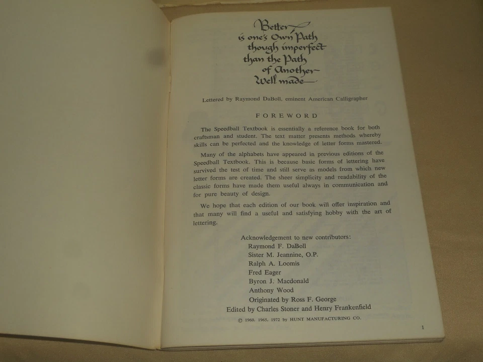 SPEEDBALL TEXTBOOK FOR PEN AND BRUSH LETTERING 1972 Softcover 20th Edition - Image 2 of 4