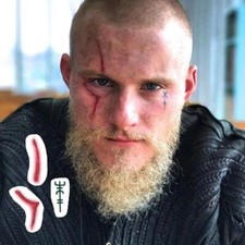 Bjorn Lothbrok Inspired Temporary Tattoo - Bjorn Vikings Tattoo Vikings