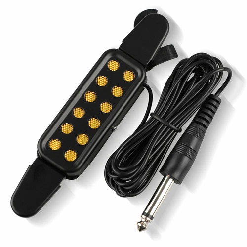 2 Stück Clip-on Akustikgitarre Elektrogitarre Tonabnehmer Audio Wandler Verstärker 12 Loch - Bild 8 von 11