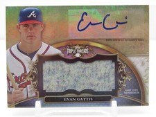 EVAN GATTIS 2013 TOPPS TRIPLE THREADS JUMBO JERSEY AUTOGRAPH AUTO! # 1/99! FIRST