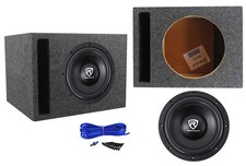 Rockville W10K6D2 V2 10" 2000 Watt Car Audio Subwoofer Vented Sub Box Enclosure