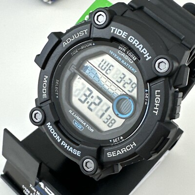 Casio Gray Dial Black Resin Quartz Men's Round Digital Watch Casio Gray Dial Black Resin Quartz Men's Round Digital Watch