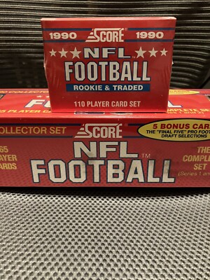 1990 Score Football Rookie/Traded 110 & Series 1 & 2 665 Cards Both Sealed