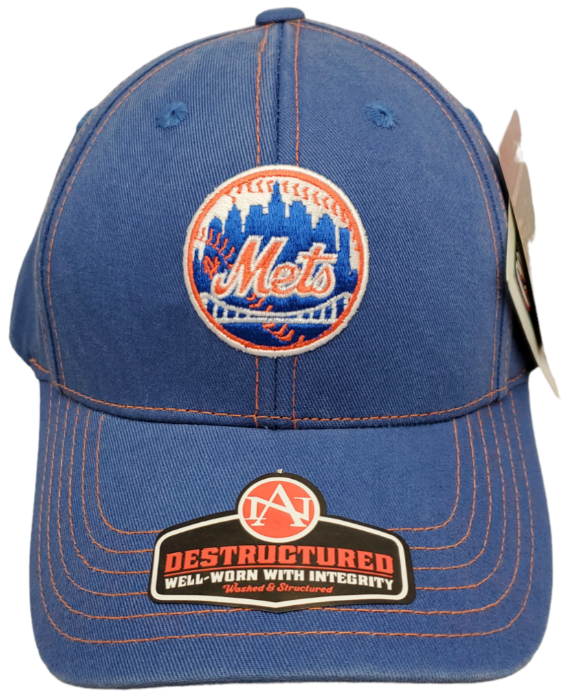 帽子 Cloveru Made in USA Cap with Cooperstown New York Mets Hat Destructured Buckle Back Cooperstown Collection