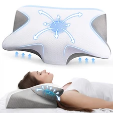 Cervical Pillow for Neck Pain Relief,Odorless Memory Foam Bed Pillows for Sleep
