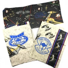 Vintage Star Wars TPM Naboo Space Battle 1 Sham + 2 Pillowcase Set 1999