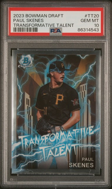 Graded 2023 Bowman Draft Paul Skenes #TT20 Tran Talent RC Card PSA 10