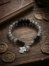 Crystal Angel Charm Bracelet Handmade Spiritual Jewelry Gift for Women