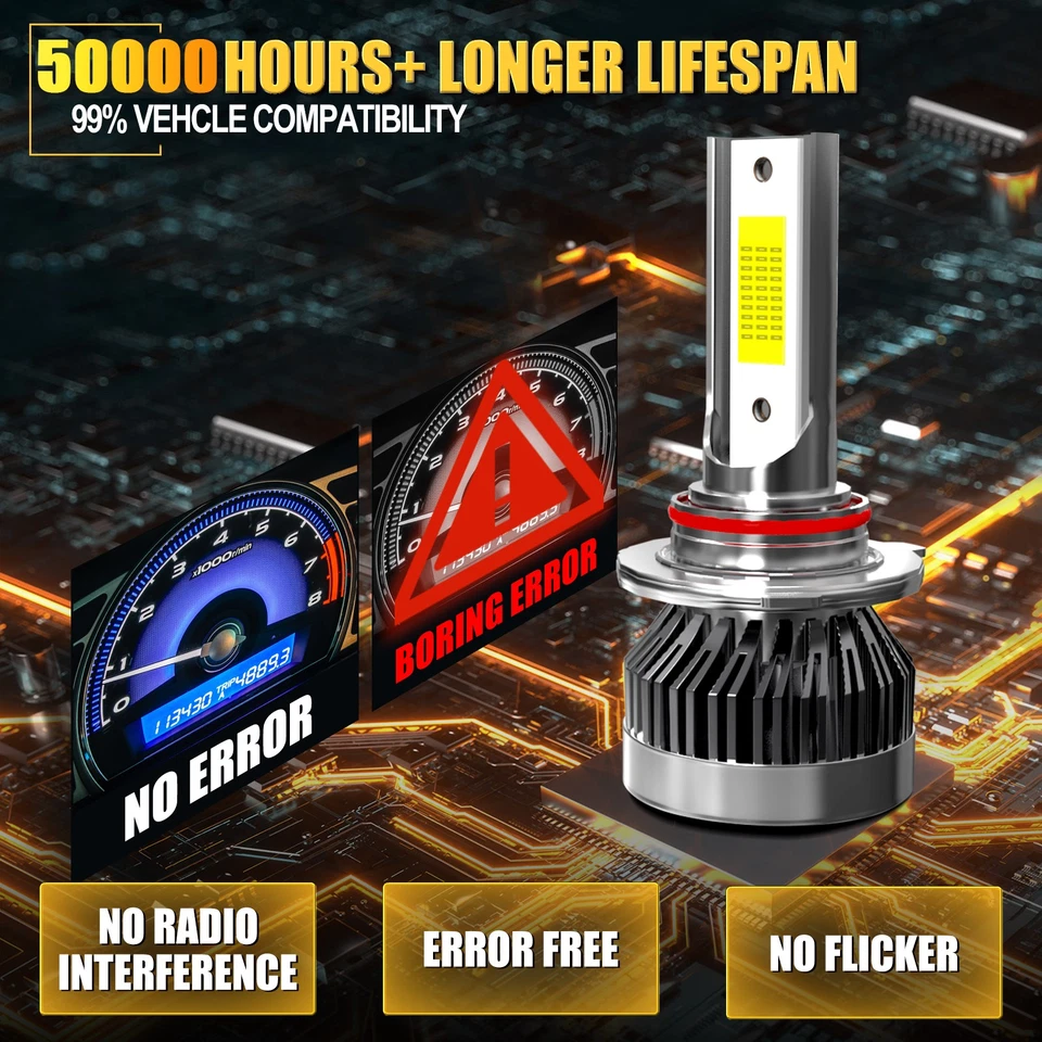 Kit de faros LED blancos + focos antiniebla Hi Low para Pontiac Grand Am 1992-1998 Foto 2 de 4