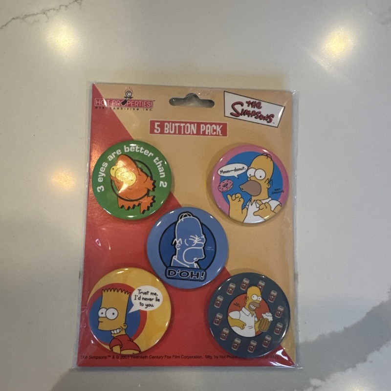 The Simpsons 5 Button Pack 