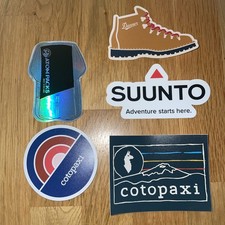 Hiking Sticker 5 piece Set suunto cotapaxi Danner atom packs