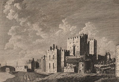 CASTLE RUSHEN. ''Castle Rushin, auf der Isle of Man''. Teller 1. GROSE 1776 Druck