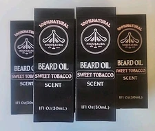 100% Natural Niqueaura Beard Oil Lot Of 10 Sweet Tobacco 1oz Bottles