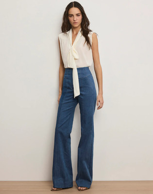 NEW AUTH VERONICA BEARD Frenkle Denim Pant Cosmo