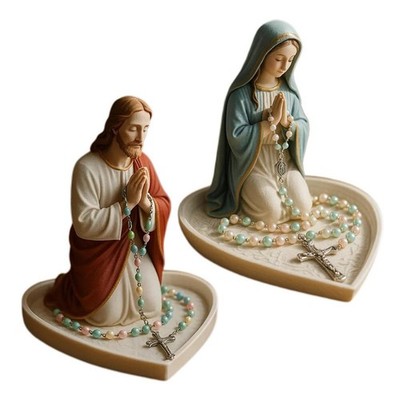 Religiöser Rosenkranzhalter Jungfrau Maria geeignet für Schreibtisch oder Rega