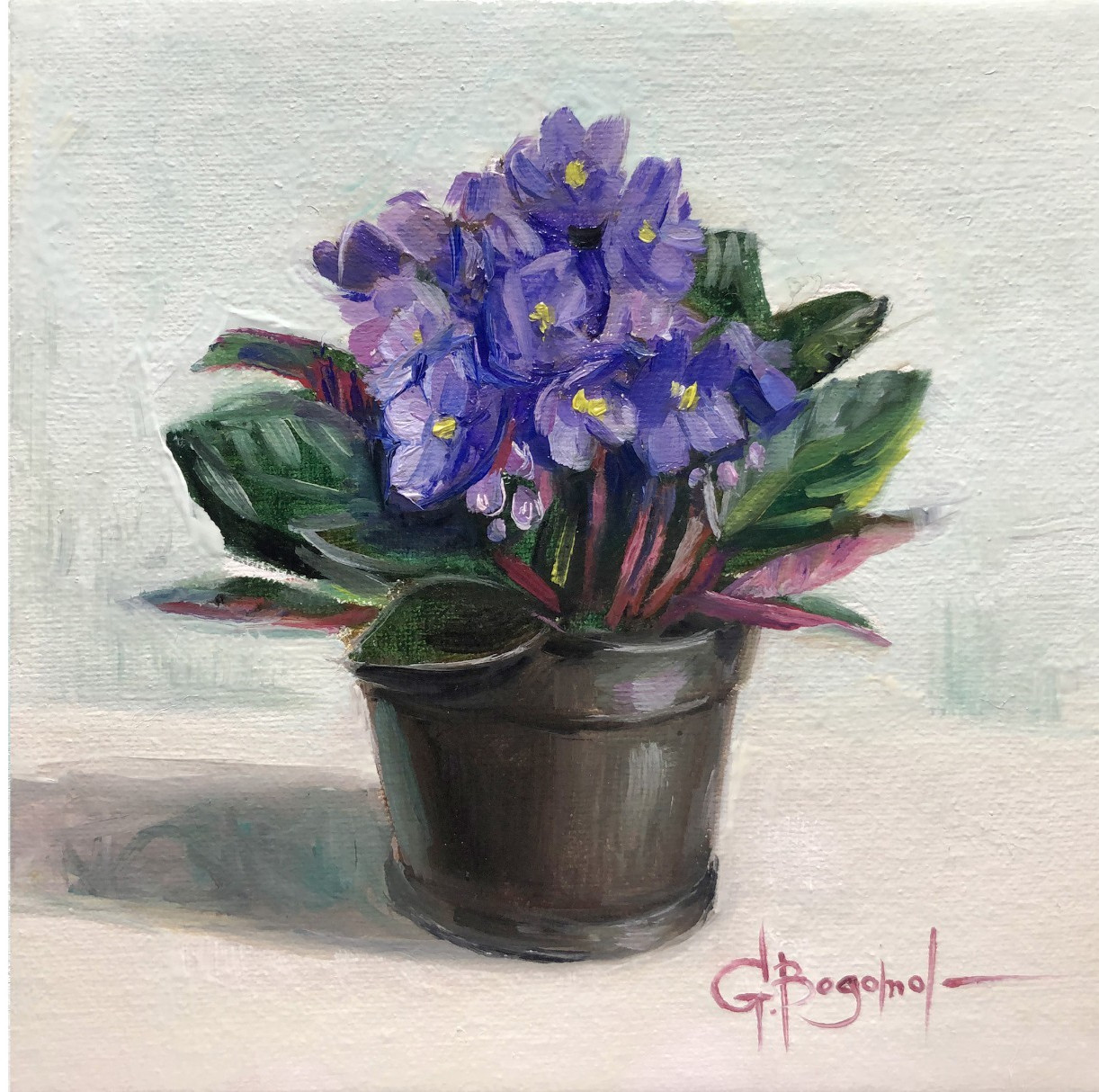 Mini Giclée Print - African Violets Floral Wall Art Signed & Numbered