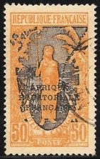 Middle Congo #41 (A2) VF USED - 1925 50c Bakalois Woman - Ovp t
