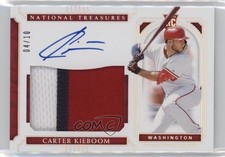 2019 Panini National Treasures Silver 4/10 Carter Kieboom #61 Auto 0c3