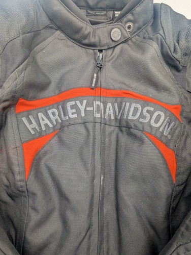 Harley-Davidson Giacca Equitazione Uomo Small / Donna Media Nero Arancione 03 Logo - Foto 2 di 11