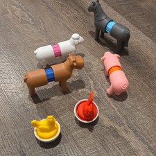 Plastic Farm Animal Pretend Play Figures Set Cow Pig Sheep Horse Chicken Duck