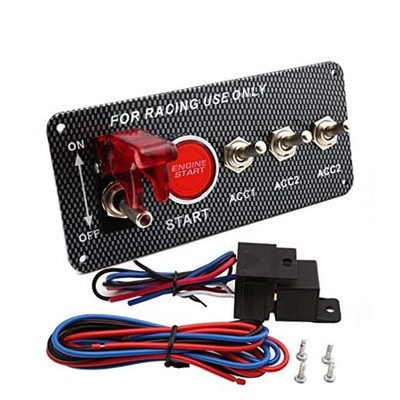 12V Ignition Switch Panel Kit with Engine Push 5 in 1 Car Ignition Switch Panel