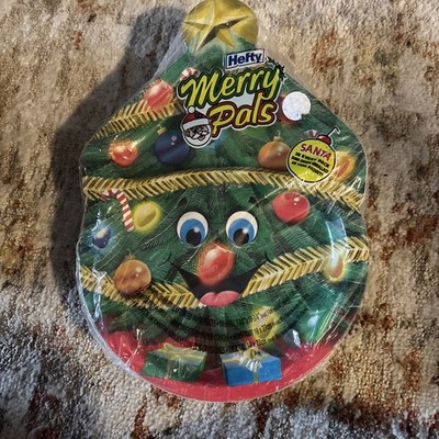 HEFTY 16 MERRY PALS 3-6 DIFFERENT DESIGNS HOLIDAY PAPER PLATES NEW 2003 Santa