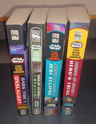 Star Wars:  New Jedi Order Paperback Lot of 4 (Onslaught/Conquest) 1st editions 