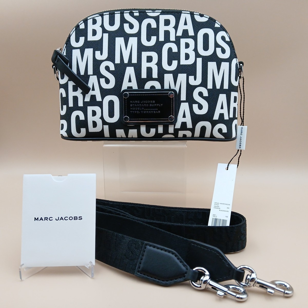 Marc Jacobs Jumbled Logo Dome Crossbody Clutch PVC NWT Authentic