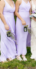 Azazie brand, lilac, light purple colored, size 16 (girls) bridesmaid/prom dress