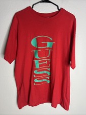 Vintage Guess T Shirt Men  s One Size Georges Marciano 90  s Single Stitch USA Red