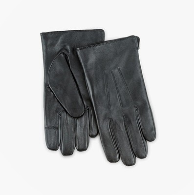 Totes Isotoner Smartouch Herren Freizeit Abweisend Leder Schwarz Handschuhe