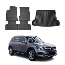 Fußmatten & Kofferraumwanne Set für Mercedes GLB X247 2019-2026 Untere Gummi 5x