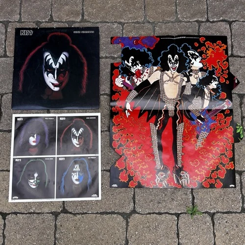 KISS Gene Simmons LP Vinyl ⚡️POSTER ⚡️ Solo Inner Sleeve NBLP 7120 Release 1978