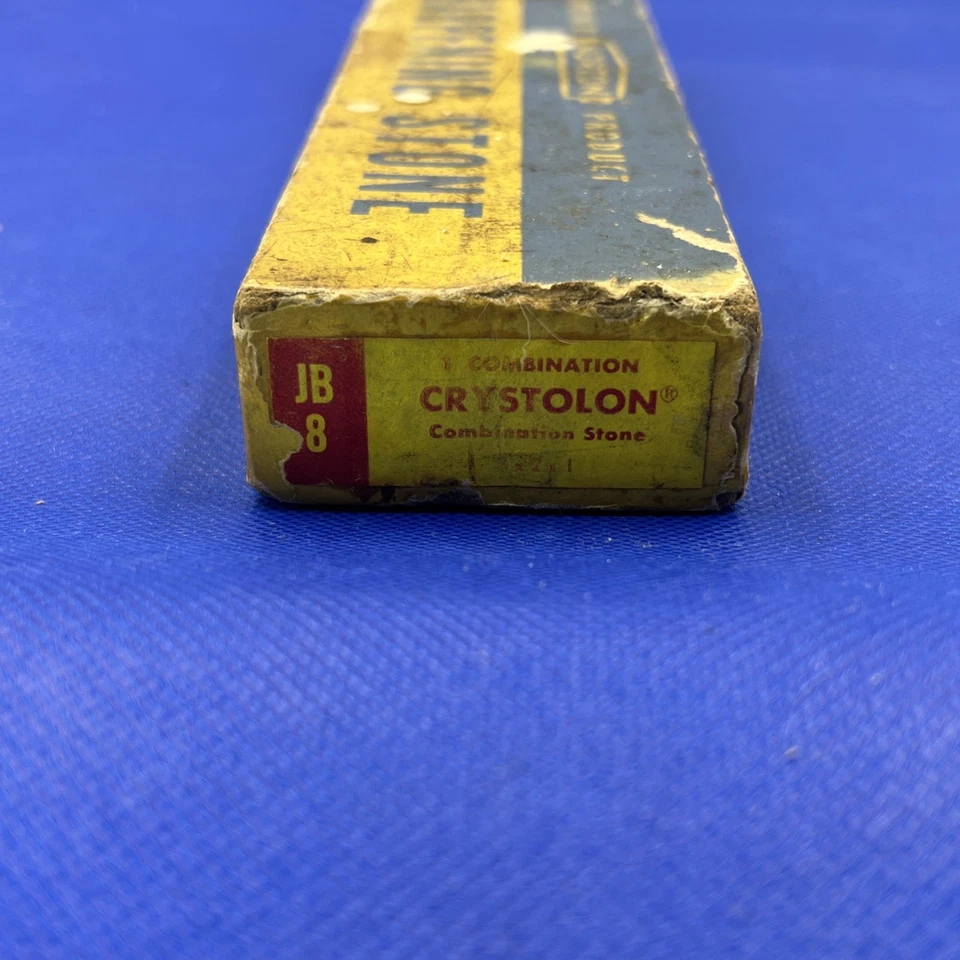 De colección NORTON JB8 CRYSTOLON COMBINACIÓN ACEITE BANCO PIEDRA 8x2x1" FINO GRUESO Foto 3 de 4