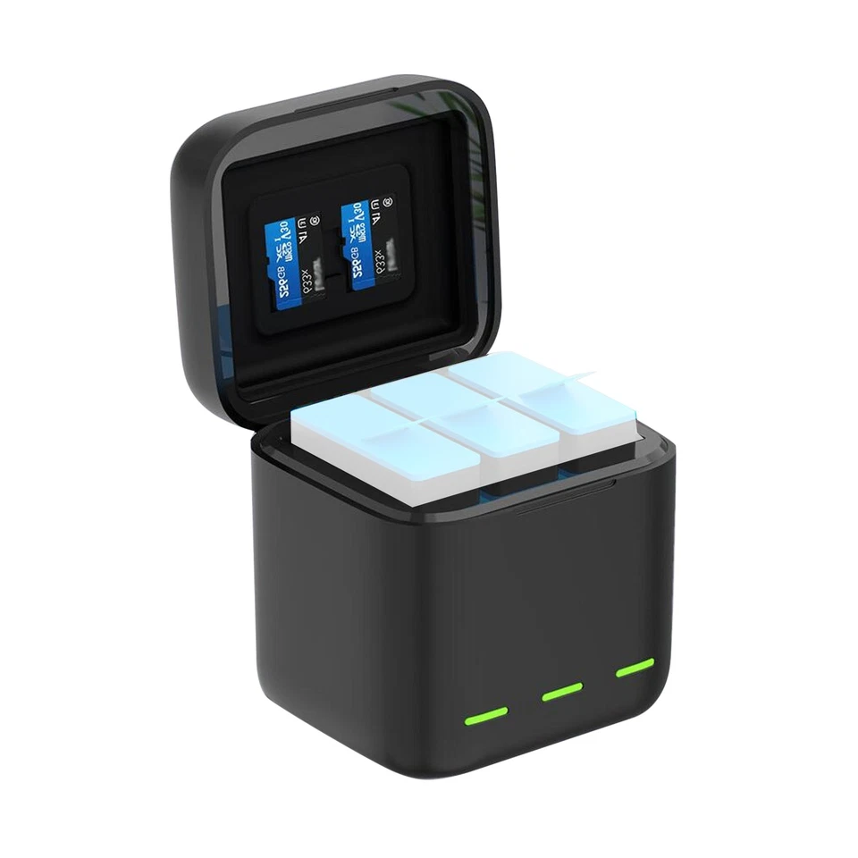 3-Slot Battery Charger Storage Charging Box W Indicator For GoPro Hero 9 Black - Image 4 of 4