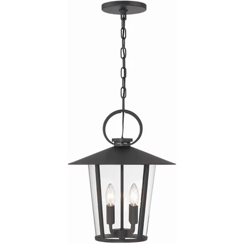 Crystorama AND-9204-CL-MK Andover Outdoor Pendant or Chandeller Matte Black - Picture 1 of 7