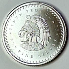 1/10 oz SILVER Round AZTEC CALENDAR Golden State Mint .999 FINE Bullion - 03