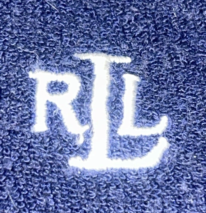 Y2K RALPH LAUREN LRL Terry Cloth Navy Blue Swim Coverup Halter Dress XL - Image 3 of 4